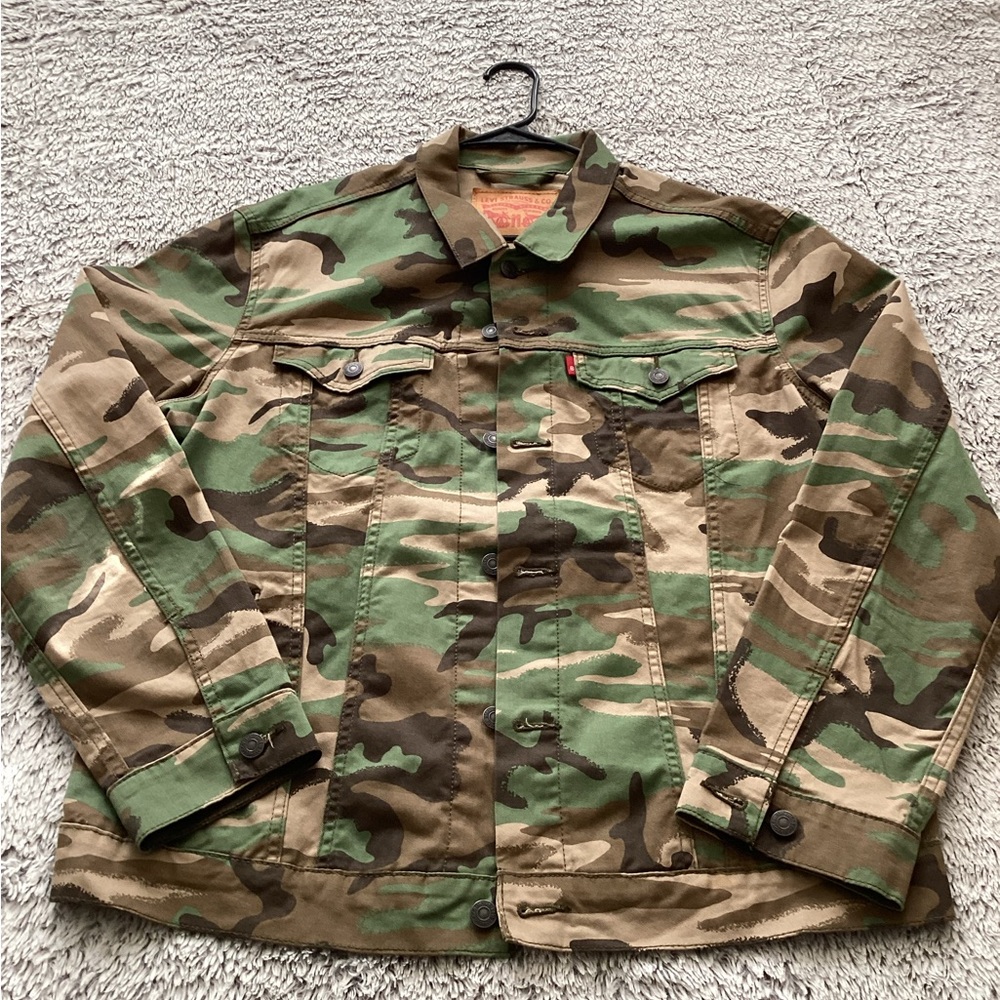 Levi's Green and Brown Camouflage Field Jacket